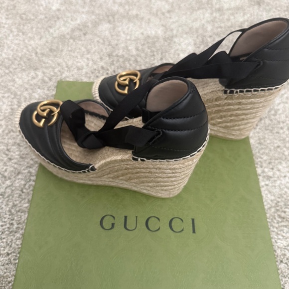 Gucci Leather Platform Espadrilles - Picture 7 of 8